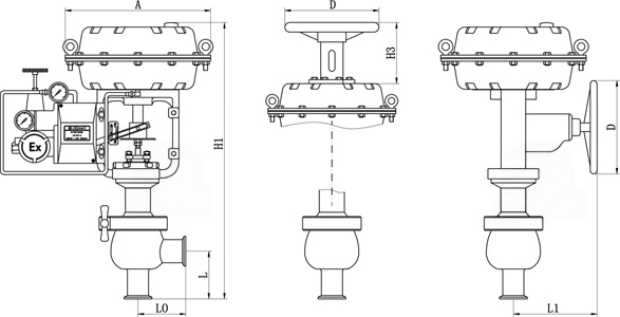 Pneumatic Sanitary Control Valve