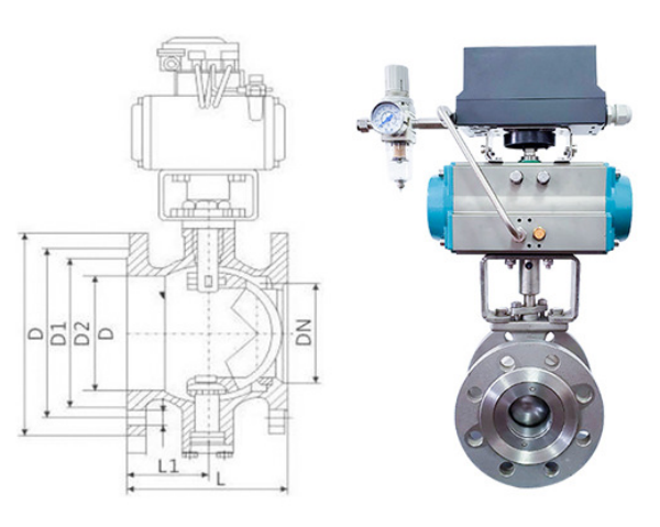 Pneumatic V-Type Control Ball Valve
